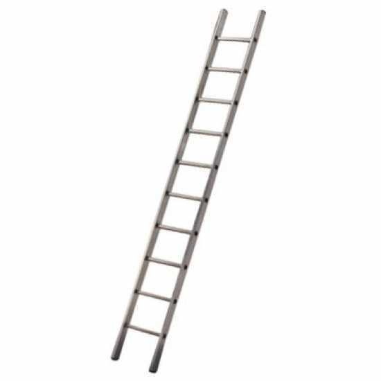 Facal Genia GS350, 11 gradini, 3.51 m - Scala in alluminio semplice singola - Altezza stimata operativa 4.45 m