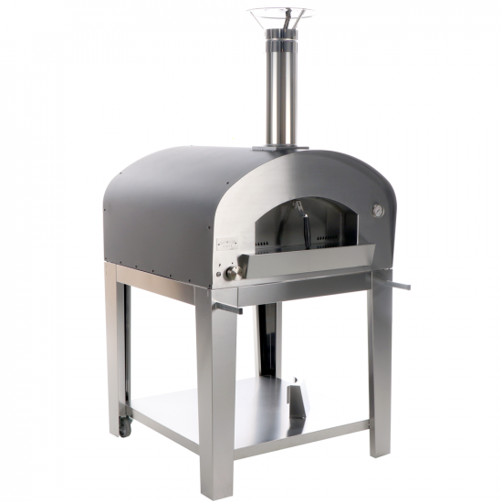 Seven Italy Ade Antracite - Forno a gas da esterno con carrello