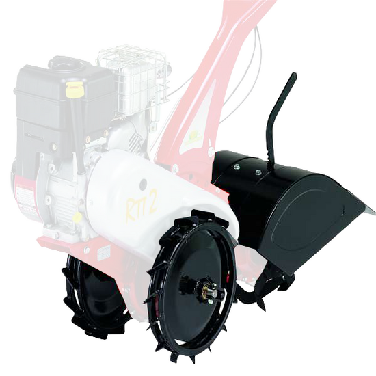 Kit fresa cm 32 + coppia ruote ferro mm 350x50 per motocoltivatore