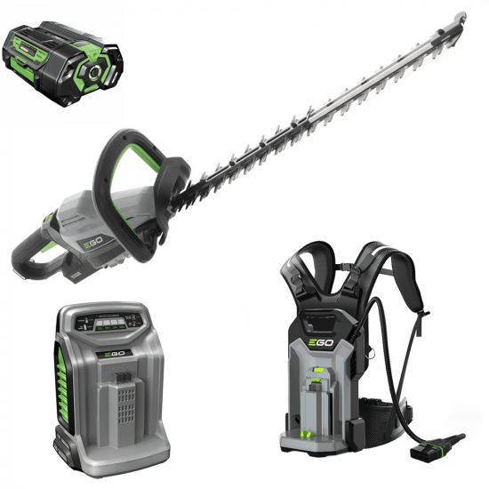 EGO HTX7500 - Tagliasiepi con zaino porta batterie BHX 1000 56V/5Ah