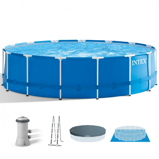 Intex Metal Frame 28242NP - &Oslash;457x122 cm - Piscina Rotonda