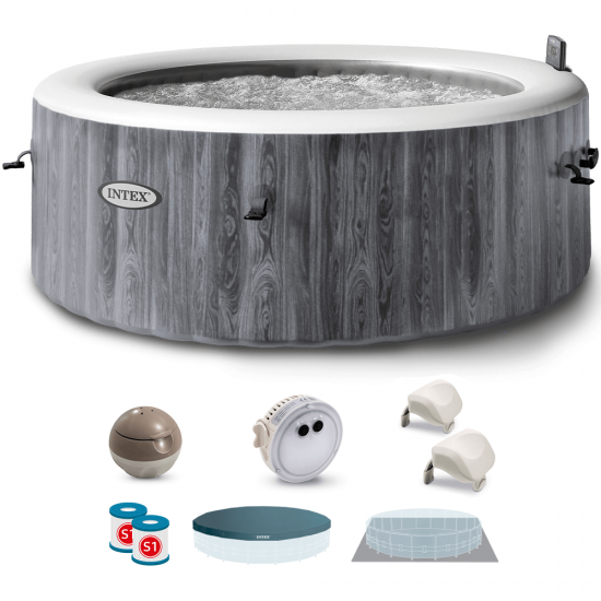 Intex Rotonda Greywood Deluxe 28442EX - &Oslash;216x71 cm - Piscina idromassaggio spa 