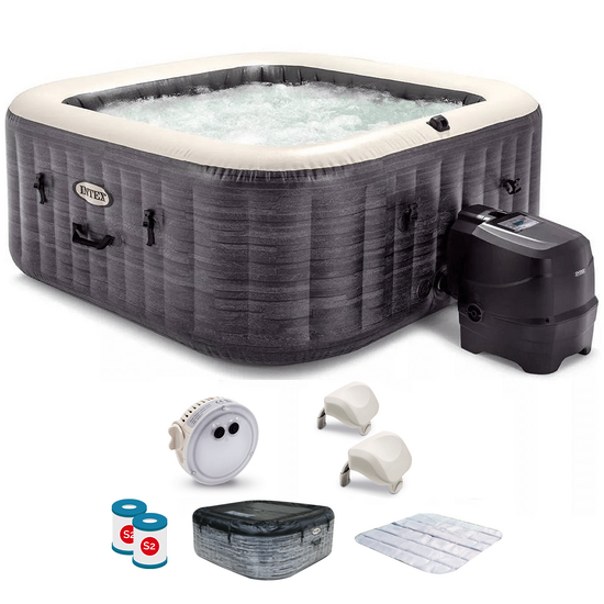 Intex Quadrata Greystone Deluxe 28450NP - 173x173x71 cm - Piscina idromassaggio spa