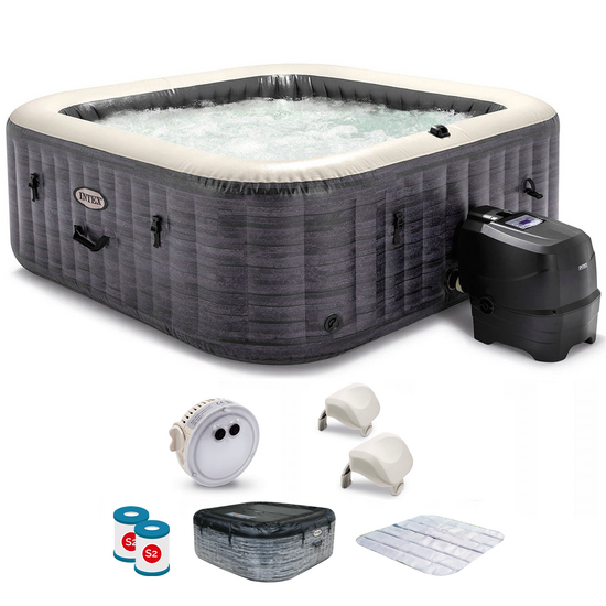 Intex Quadrata Greystone Deluxe 28452NP - &Oslash;196x71 cm - Piscina idromassaggio spa