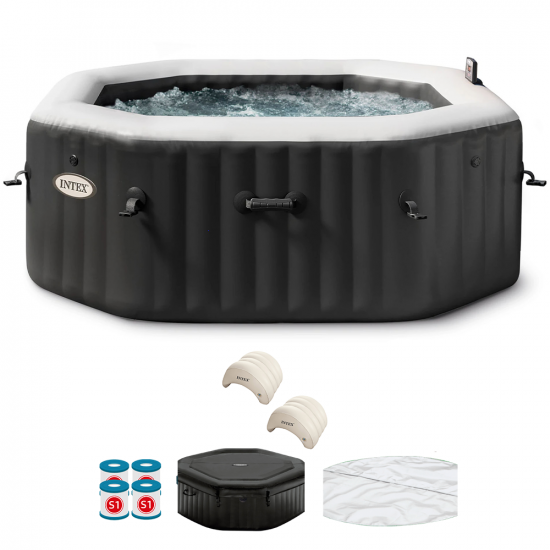 Intex Ottagonale Jet &amp; Bubble Deluxe 28458EX - &Oslash;201x71 cm - Piscina idromassaggio spa 