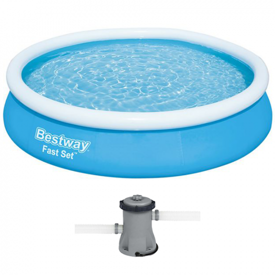 Bestway Fast Set 57274 - &Oslash;366x76 cm - Piscina gonfiabile + Pompa filtro 16 W