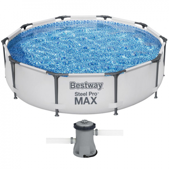 Bestway Steel Pro Max 56408 - &Oslash;305x76 cm - Piscina Rotonda + Pompa filtro 16 W
