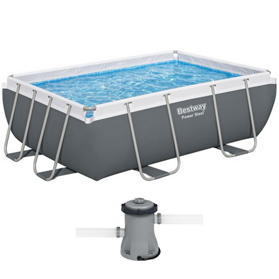 Bestway Power Steel 56629 - 282x196x84 cm - Piscina fuori terra + Pompa filtro 16 W