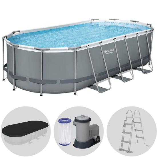 Bestway Power Steel 56710 - 549x274x122 cm - Piscina Ovale