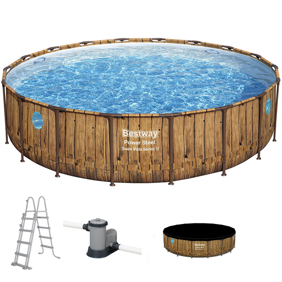 Bestway Power Steel Swim Vista 56977 - Ø549x122 cm - Piscina Rotonda