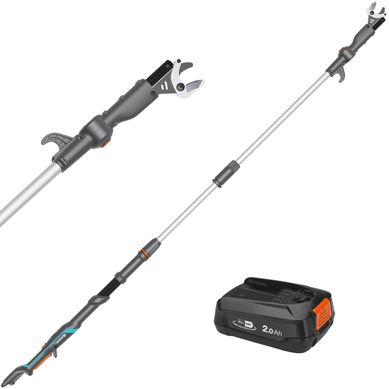 Gardena HighCut 250/18V P4A - Forbice elettrica da potatura su asta - 18V 2ah - Diametro di taglio 28mm