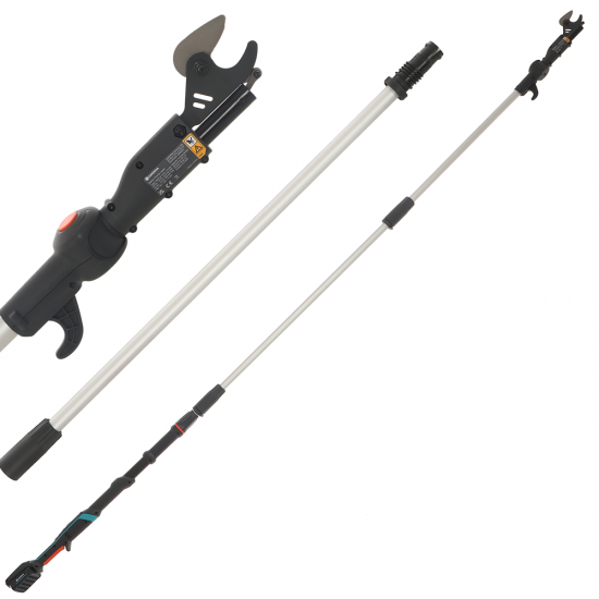 Gardena HighCut 360/18V Solo - Forbice elettrica da potatura su asta - Diametro di taglio 28mm - SENZA BATTERIA E CARICABATTERIA