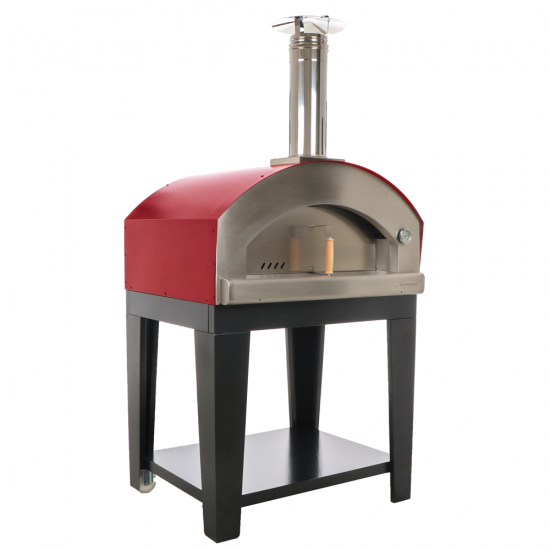 Rossofuoco Nonna Luisa Rosso - Forno a legna da esterno con carrello