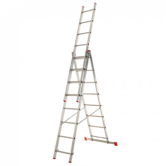 S.T.P. Export, 3x8 gradini, altezza 4.50 mt - Scala telescopica in alluminio 