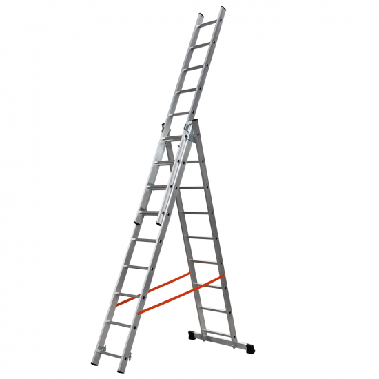 Gierre Modula AL415, 3x9 gradini, 5.40 m - Scala in alluminio - Altezza stimata operativa 6.40 m