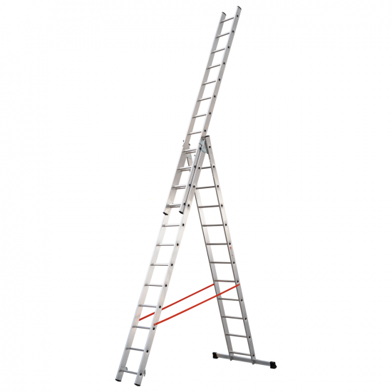 Gierre Modula AL445, 3x12 gradini, altezza 7.66 mt - Scala in alluminio