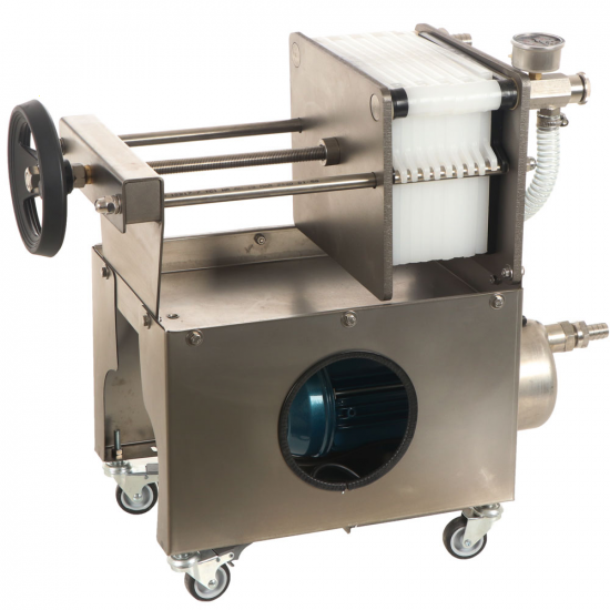 Grifo Professional Inox 10 - Filtro a cartoni per vino carrellato - Pompa in INOX