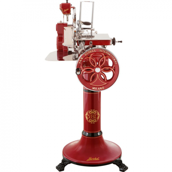 Berkel B114 - Affettatrice a volano con piedistallo - Lama in acciaio al cromo da 320 mm - Rossa