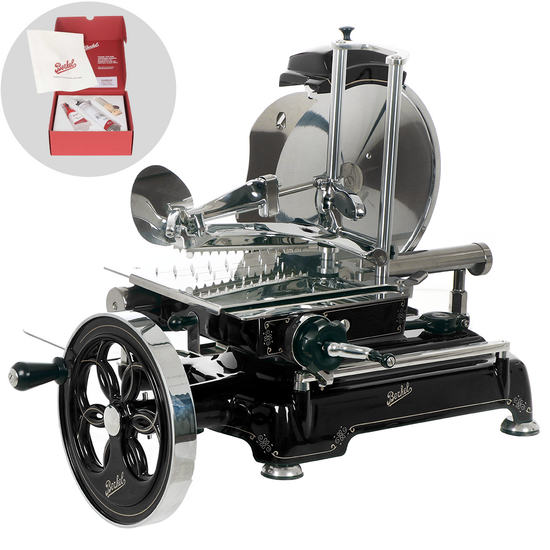 Berkel Tribute Nero - Affettatrice a volano - Lama in acciaio al cromo da 300 mm