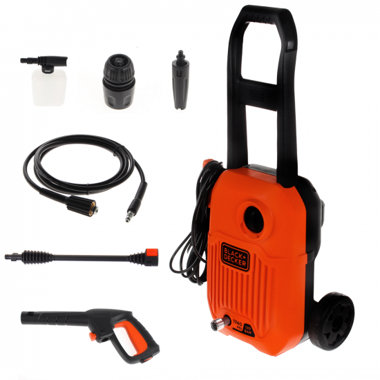 Black &amp; Decker BEPW1650-QS - Idropulitrice ad acqua fredda compatta - 120 bar - 408 l/h