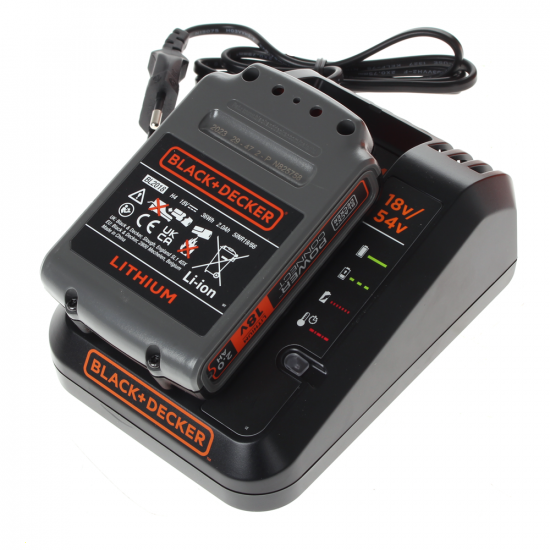 Starter Kit -  Caricabatterie rapido 2 Ah 18/54V + Batteria 18V 2Ah BDC2A20-QW - Black &amp; Decker