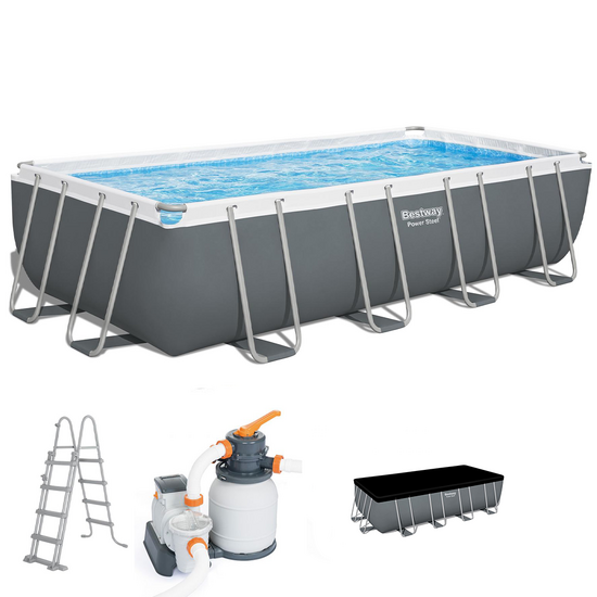 Bestway Power Steel Rettangolare 56466 - 594x274x122 cm - Piscina fuori terra