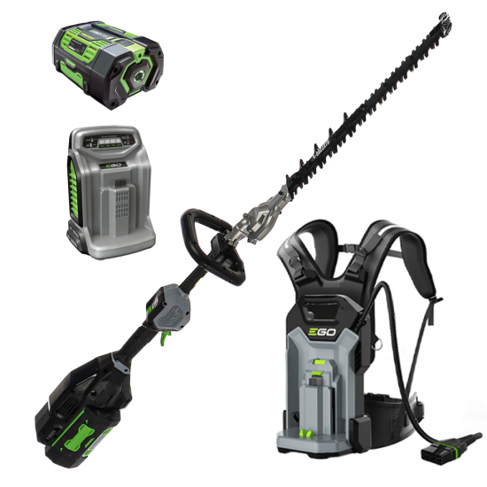EGO HTX5300-P - Tagliasiepi con batteria a zaino 56V/4Ah brushless - Lama da 53 cm