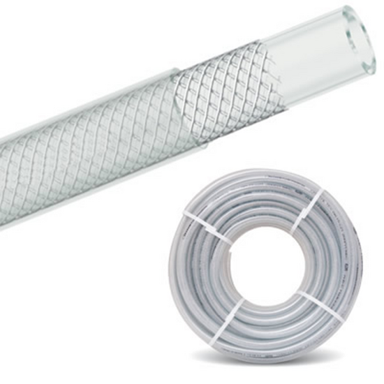 Tubo di mandata Cristallo retato trasparente &Oslash; 25 mm - metri 8
