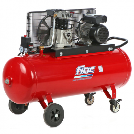FIAC AB 150/348 - Compressore aria elettrico monofase a cinghia - Motore 3 HP - 150 lt