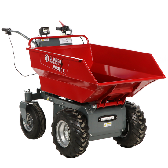 Blue Bird WB 500E - Carriola a batteria 48V 32Ah con cassone dumper