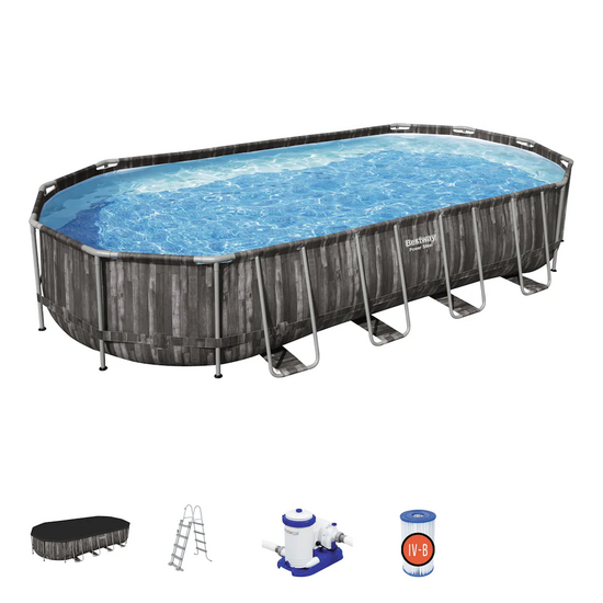 Bestway Power Steel 561ES - 732x366x122 cm - Piscina Ovale