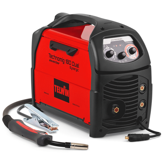 Telwin Technomig 180 Dual Synergic - Saldatrice Inverter Multiprocesso (MIG-MAG/FLUX/BRAZING/MMA/TIG LIFT) - NO GAS
