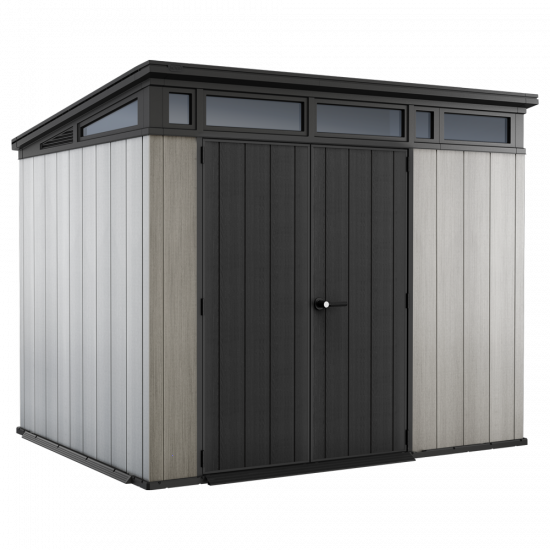 Keter Artisan grigio - Casetta da giardino - Con porta doppia anta - 277x218x226 cm