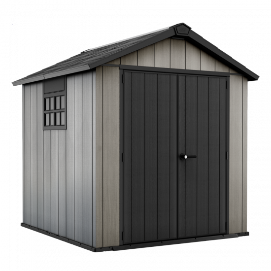 Keter Oakland 757 - Casetta da giardino - Con porta a doppia anta e finestra -229x223.5x242 cm