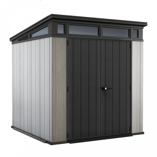 Keter Artisan grigio - Casetta da giardino - Con porta doppia anta - 214x218x226 cm