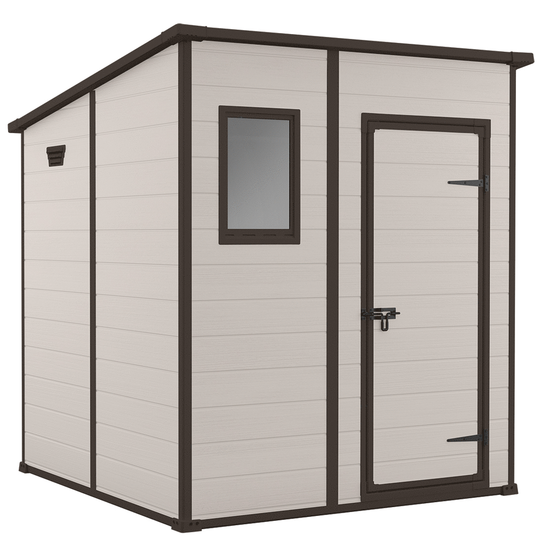 Keter Manor Pent - Casetta da giardino - Con finestra frontale - 183.5x185x200 cm