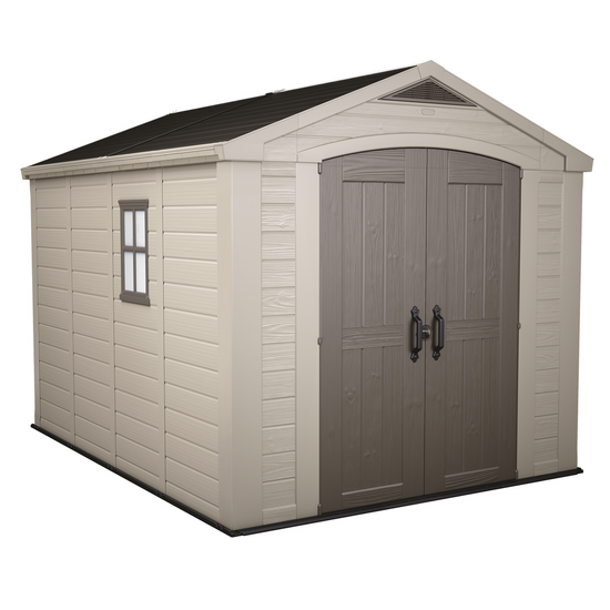 Keter Factor beige - Casetta da giardino - Con finestra laterale - 256.5x331.5x243 cm