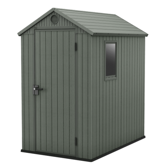 Keter Darwin verde - Casetta porta attrezzi - Con finestra laterale - 125.8x184.5x205.1 cm