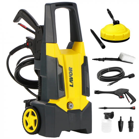 Lavor Dive Plus 135 - Idropulitrice ad acqua fredda + Lavapavimenti e Idrospazzola - Max 135 bar - 390 l/h