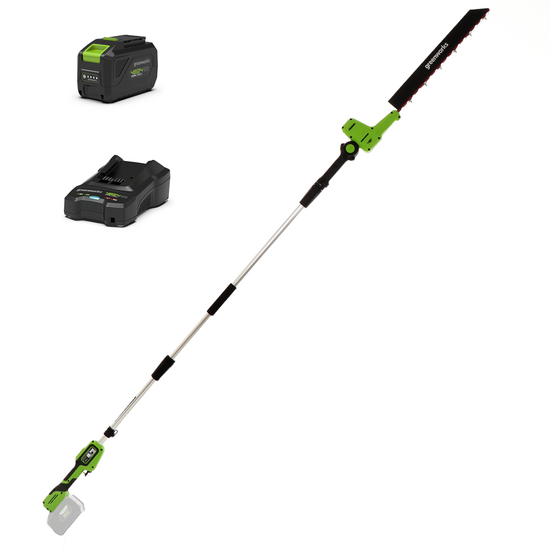 Greenworks G48PHTII - Tagliasiepi a batteria su asta di prolunga - 48V 4Ah