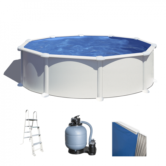 Gre Atlantis Rotonda &Oslash;460 x 132cm - Piscina fuori terra in acciaio