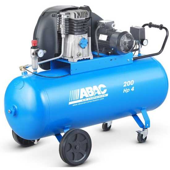 ABAC PRO A39B 200 CT4 - Compressore aria elettrico monofase a cinghia - Motore 4 HP - 200 lt