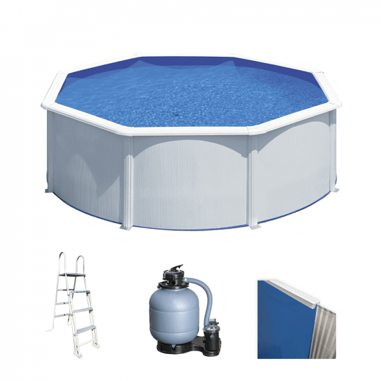 Gre Fidji Rotonda &Oslash;300 x 120 cm - Piscina fuori terra in acciaio