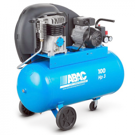 Abac A29B 100 CT3 - Compressore aria trifase a cinghia - 100 lt aria compressa