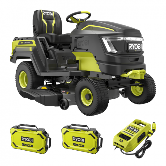 RYOBI RY72TMX107-210 - Trattorino tagliaerba a batteria - 72V / 2x10Ah