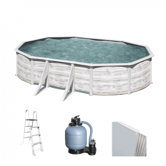 Gre Finlandia Ovale 610x375x120cm - Piscina fuori terra in acciaio