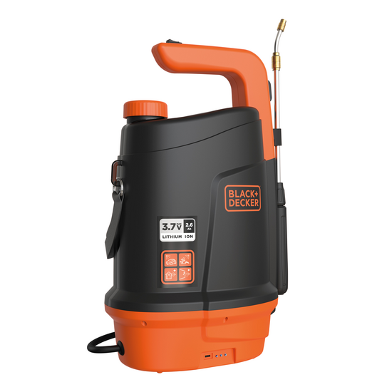 Black &amp; Decker BXSPBS05E - Pompa irroratrice a spalla a batteria - 5 litri - 3,7V - 2,6Ah