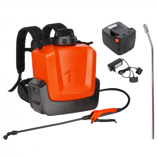 Stocker Ergomist 12 - Pompa irroratrice a spalla a batteria - Serbatoio 12 L - 21 V - 4 Ah