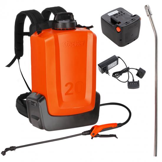 Stocker Ergomist 20 - Pompa irroratrice a spalla a batteria - Serbatoio 20 L - 21 V - 4 Ah