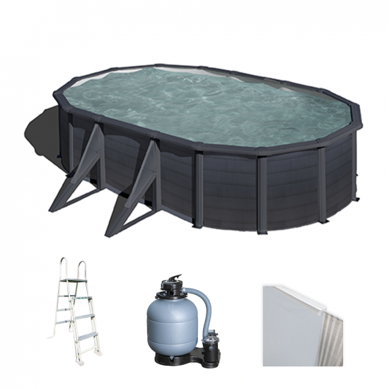 Gre Kea Ovale 500x300x120cm - Piscina fuori terra in acciaio